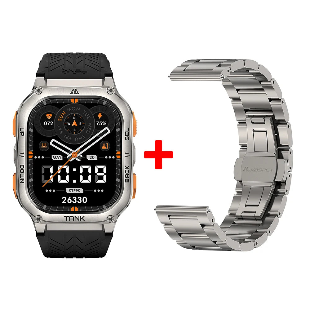 KOSPET Tank M3 Ultra GPS Smartwatch Bluetooth Calling Health Tracking