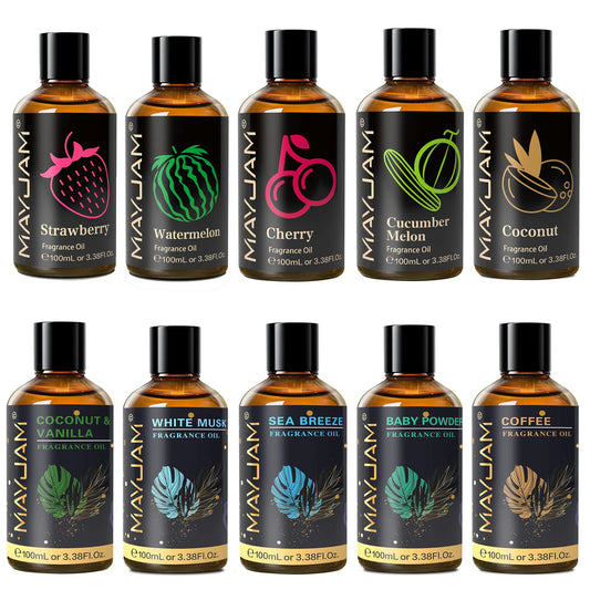 MAYJAM Fragrance Oils for Aromatherapy Diffusers, Candles and Soaps