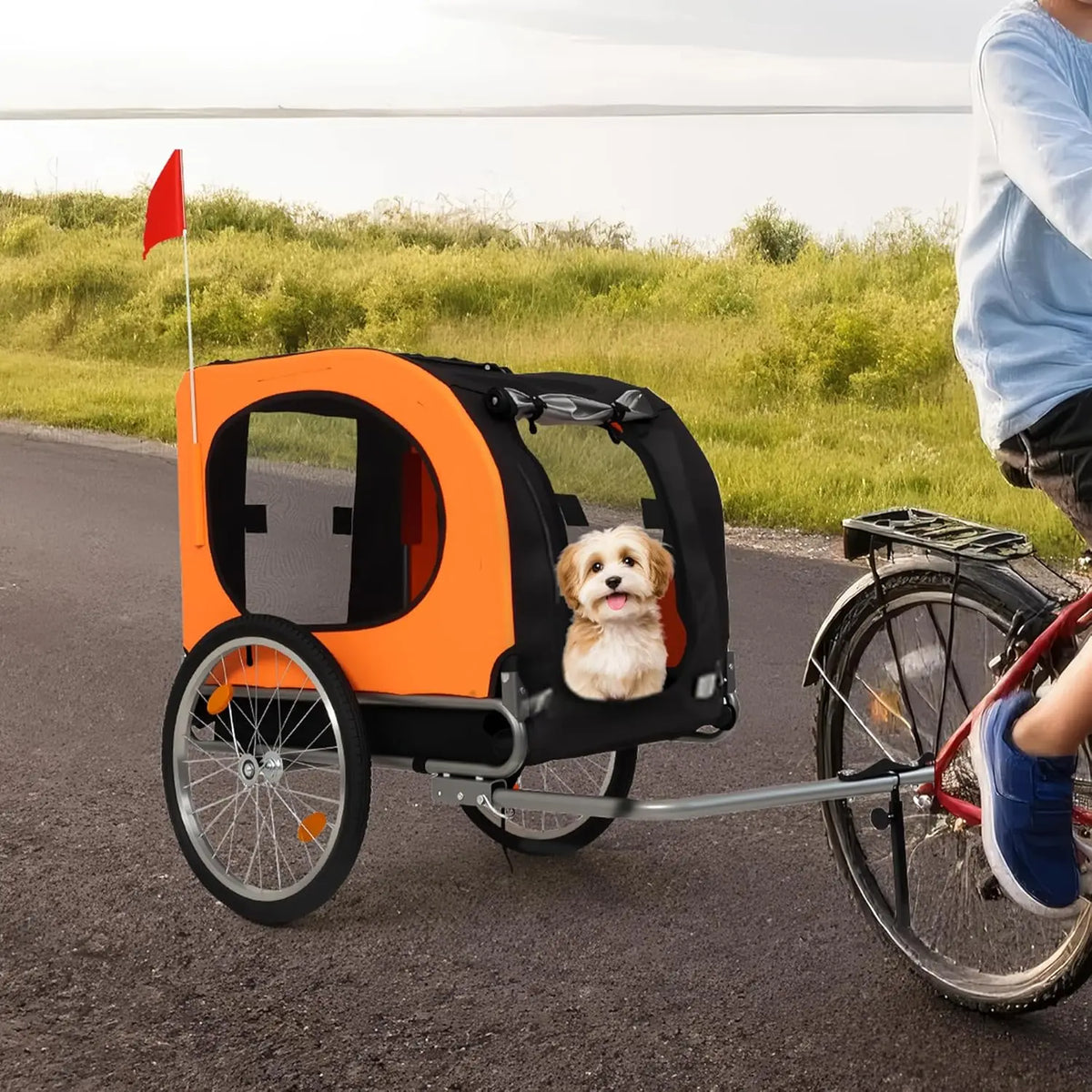 TWISTER.CK Foldable Dog Bike Trailer With Universal Coupler