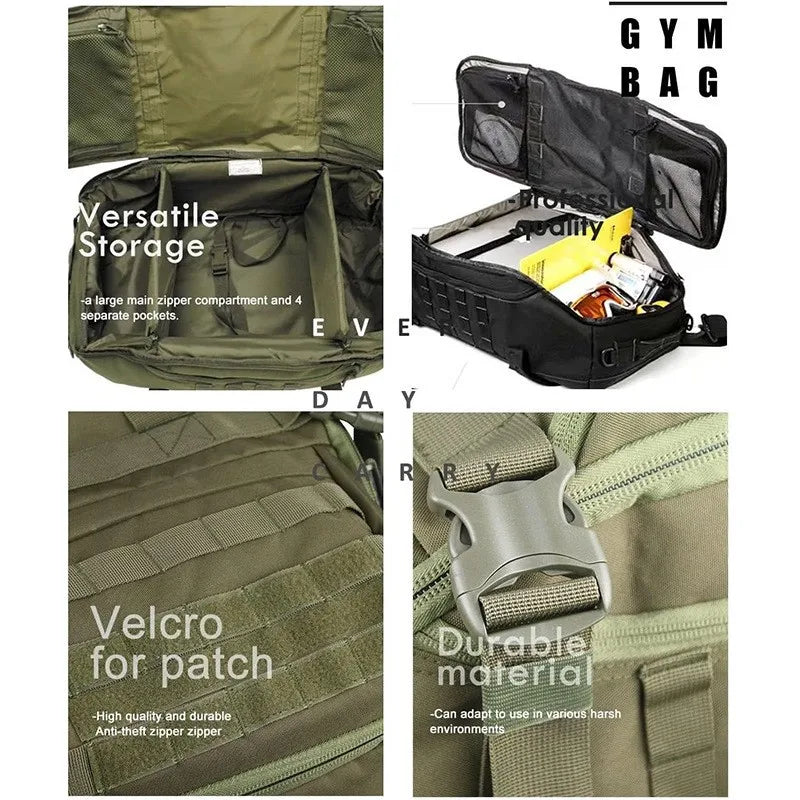 LQARMY Waterproof 3 Way Travel Duffel Bag For Fitness