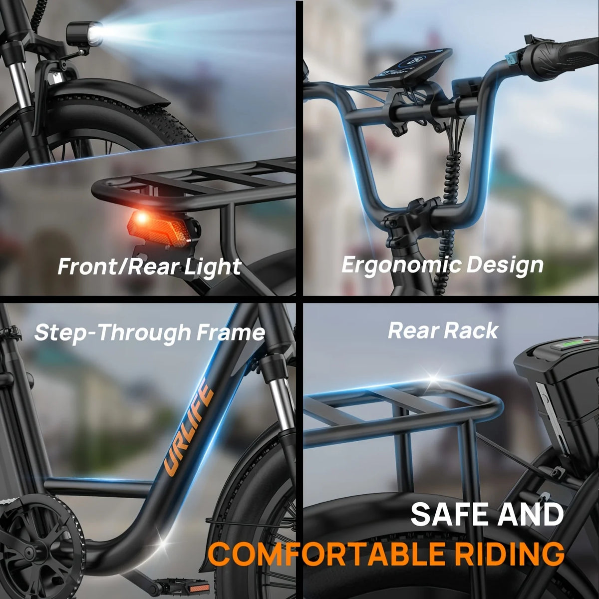 URLIFE E20 Electric Bike With Removable Battery And Disc Brakes