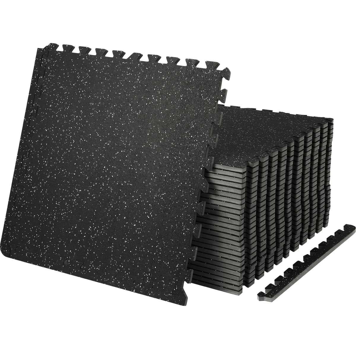 SucceBuy Interlocking Rubber Gym Floor Mats for Home Workouts
