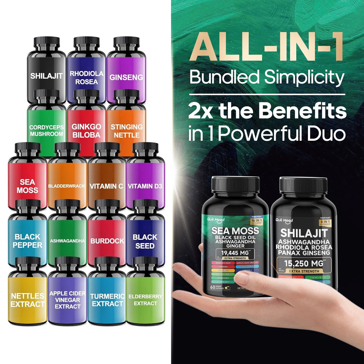 Sea Moss And Shilajit Vitality Support Supplement Bundle