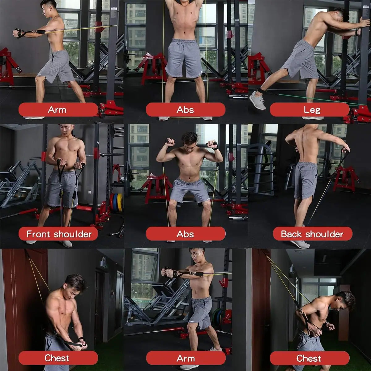 WHATAFIT Resistance Bands Set With Handles For Strength Training
