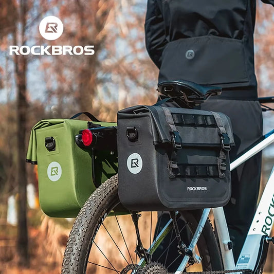 ROCKBROS Waterproof Foldable Bicycle Rear Rack Bag For MTB Travel