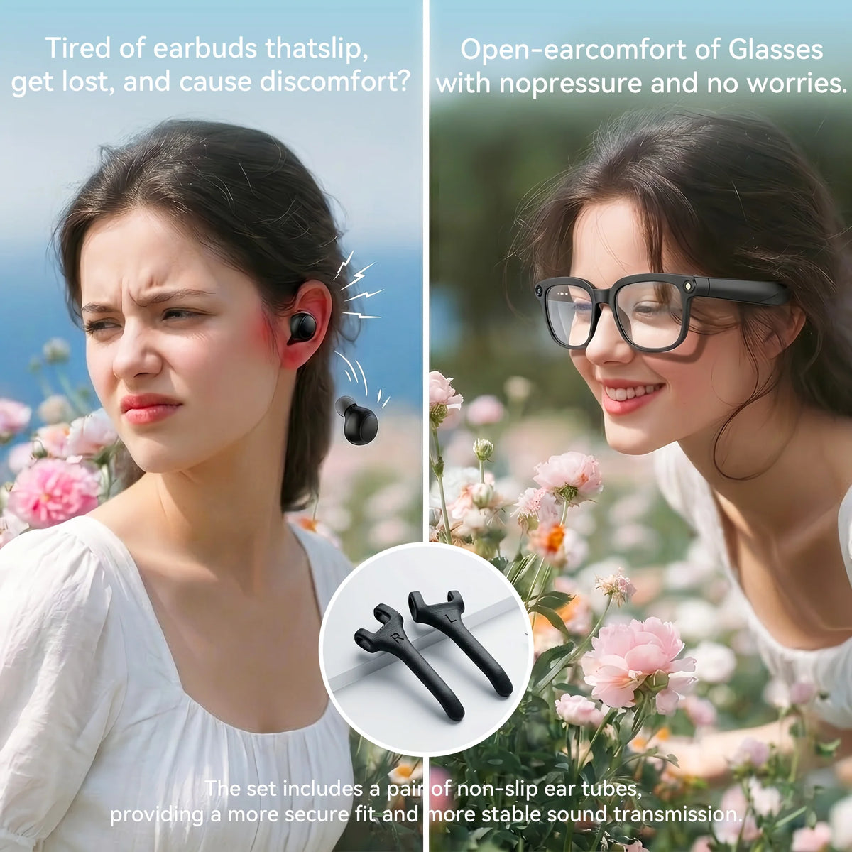 Smart Camera Glasses With HD Video, Bluetooth Audio And Translation