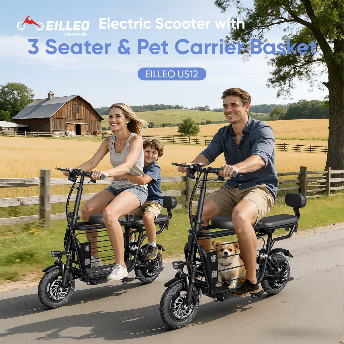 Eilleo Spacewalk 750W Foldable Electric Scooter With Seat