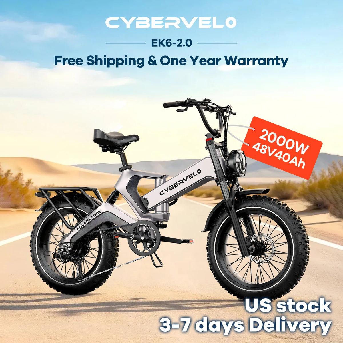 CBVELO EK6 2.0 Folding Electric Bike For Off Road Commuting