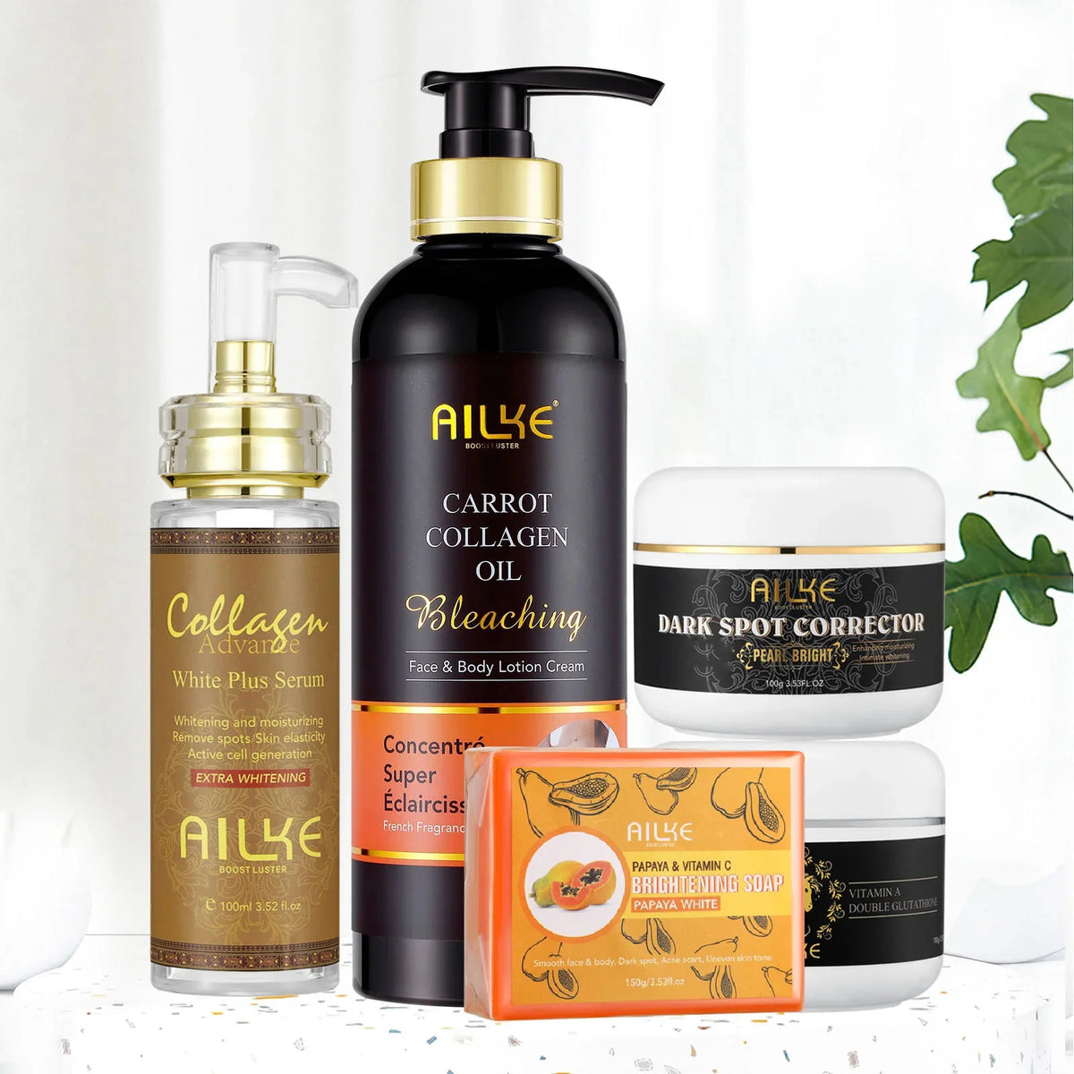 AILKE Collagen Skincare Set For Brightening And Even Skin Tone