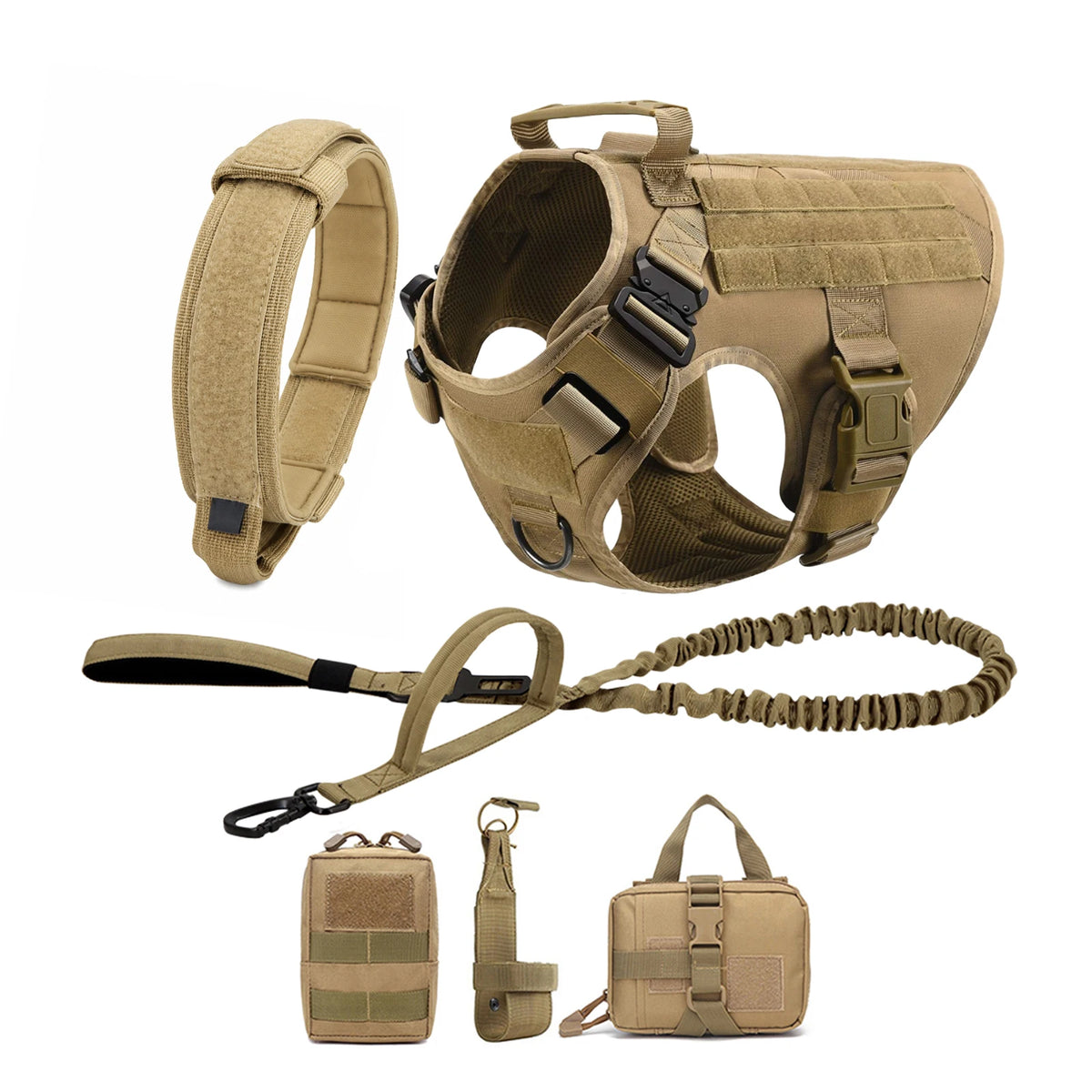 PETRAVEL Tactical Dog Harness With Leash For Training And Walking