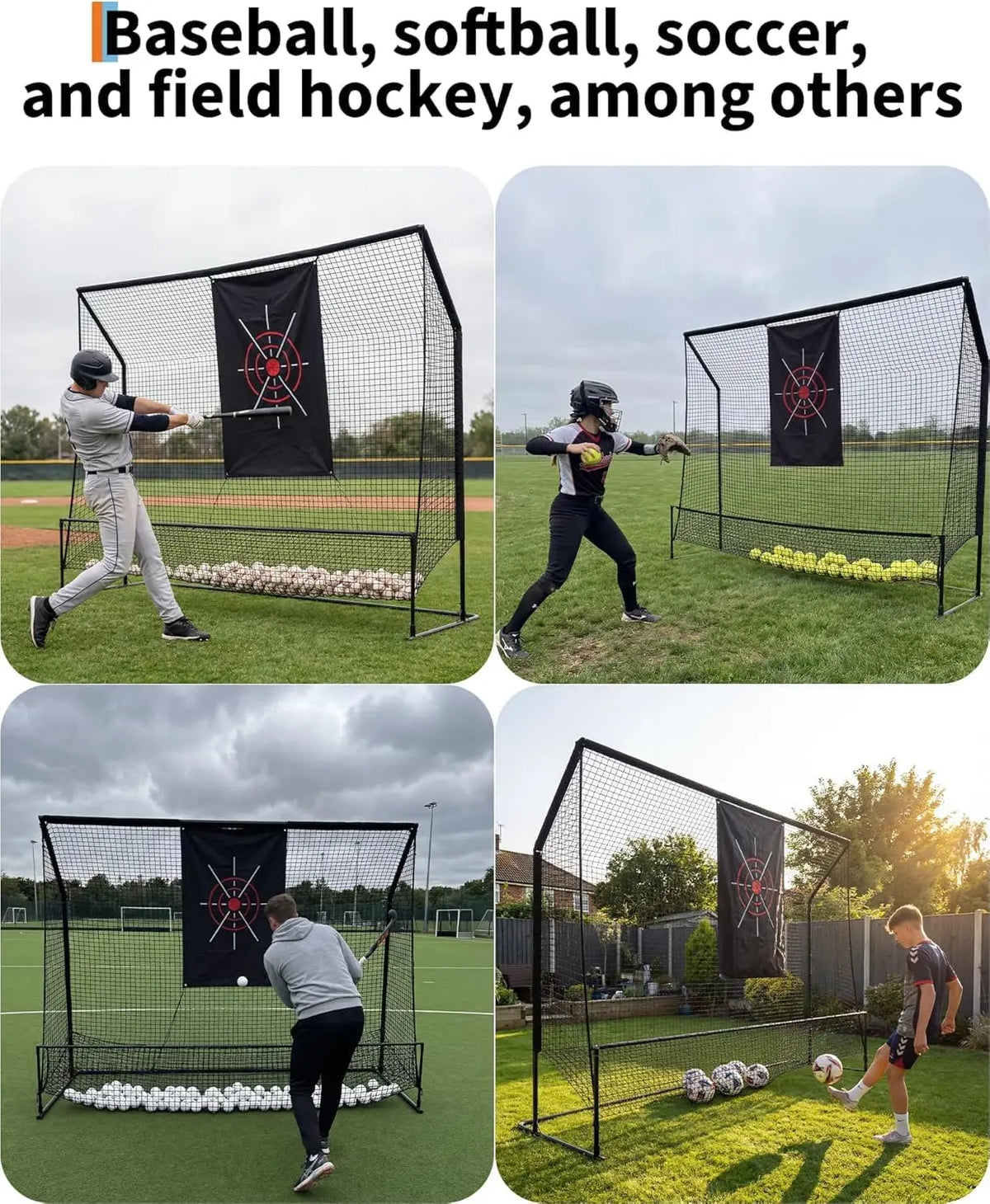 HiMISS Golf Practice Net With Aim Cloth And Carry Bag