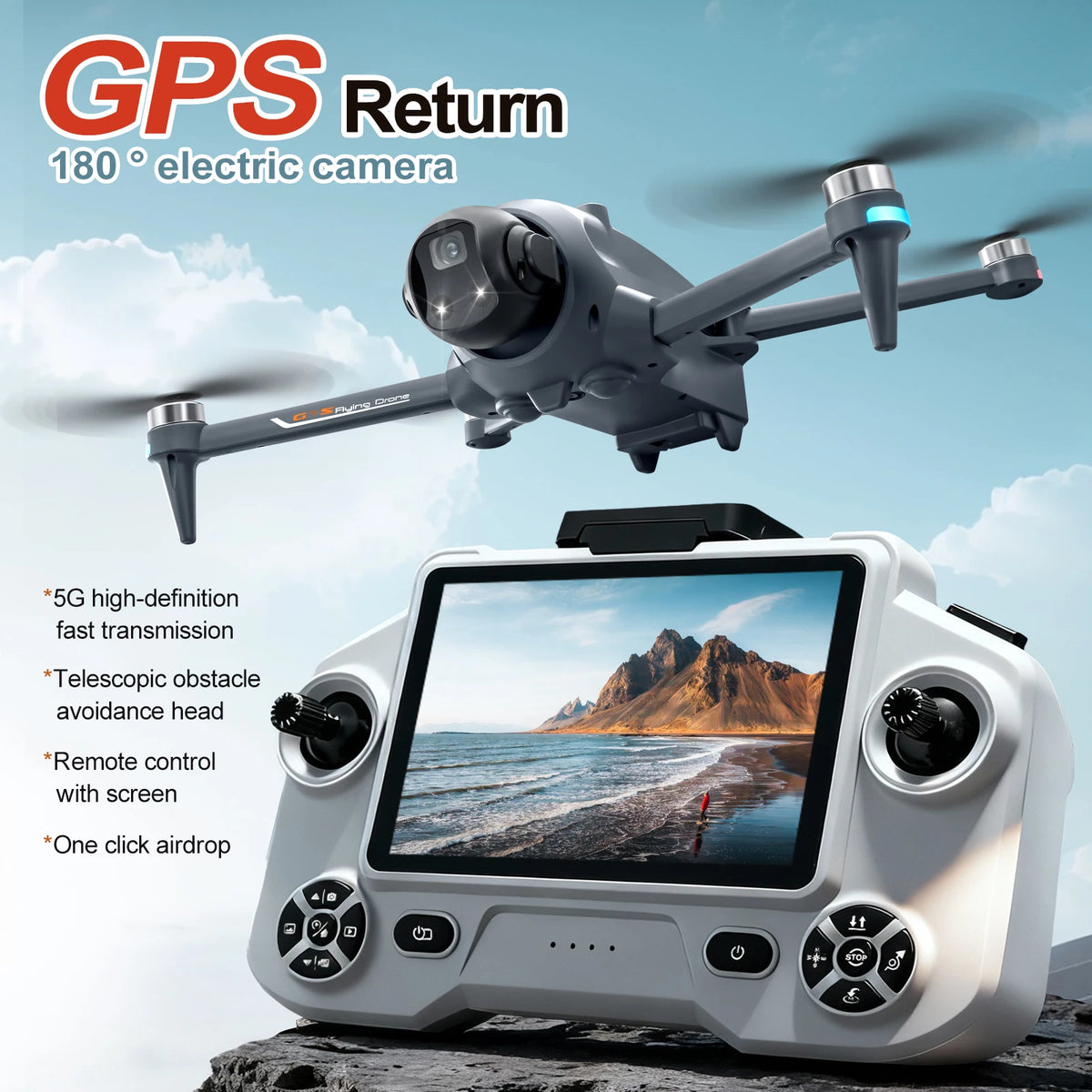 ZNLYRION Foldable GPS Drone With 5G FPV And Obstacle Avoidance