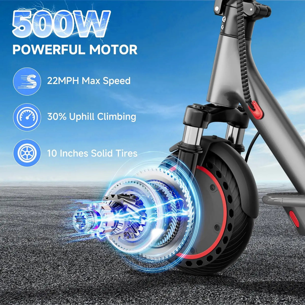 AOVOPRO Foldable Electric Scooter With Powerful Motor And App Control