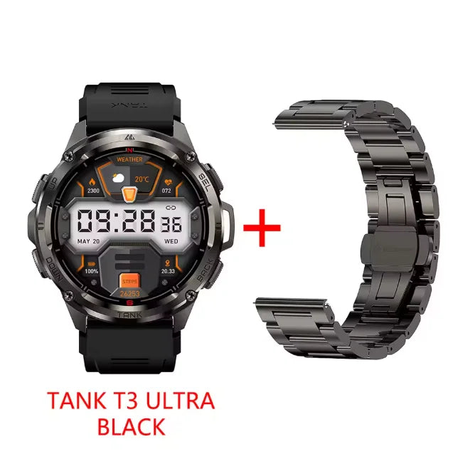 KOSPET TANK T3 Ultra Rugged GPS AMOLED Smartwatch for Men