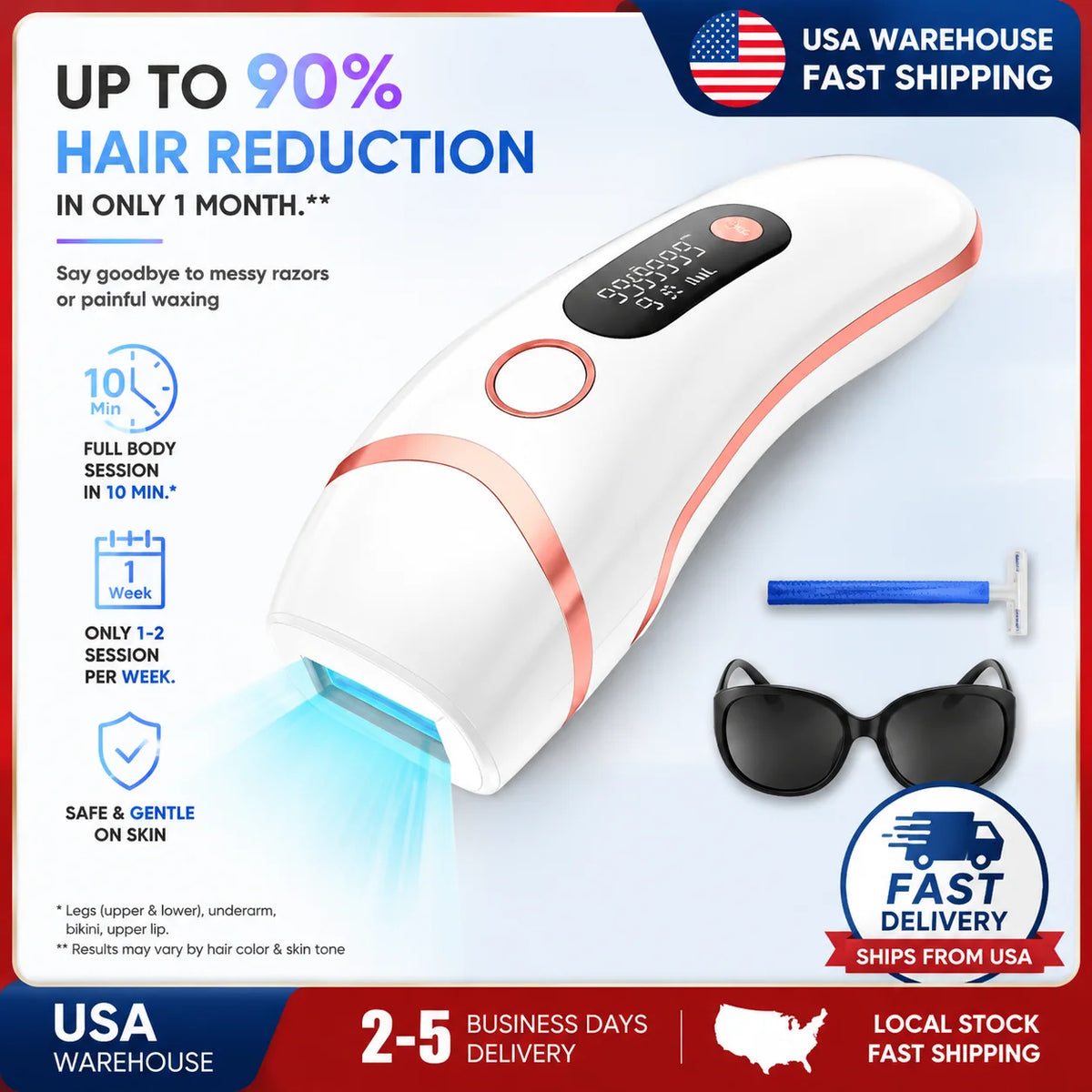 LYSMOSKI IPL Hair Removal Device With Skin Rejuvenation Treatment