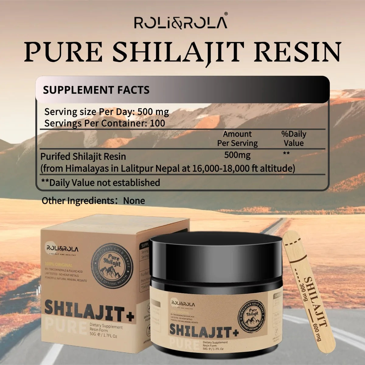 ROLI ROLA Pure Himalayan Shilajit Resin Dietary Supplement
