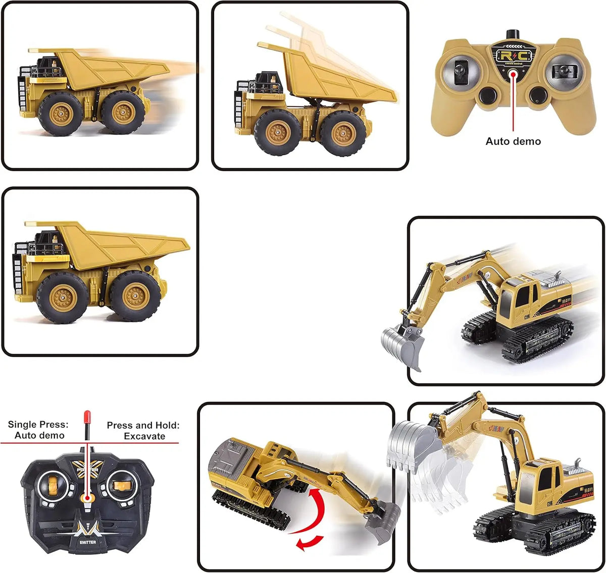 Joyfy Remote Control Construction Vehicle Toy Set For Kids