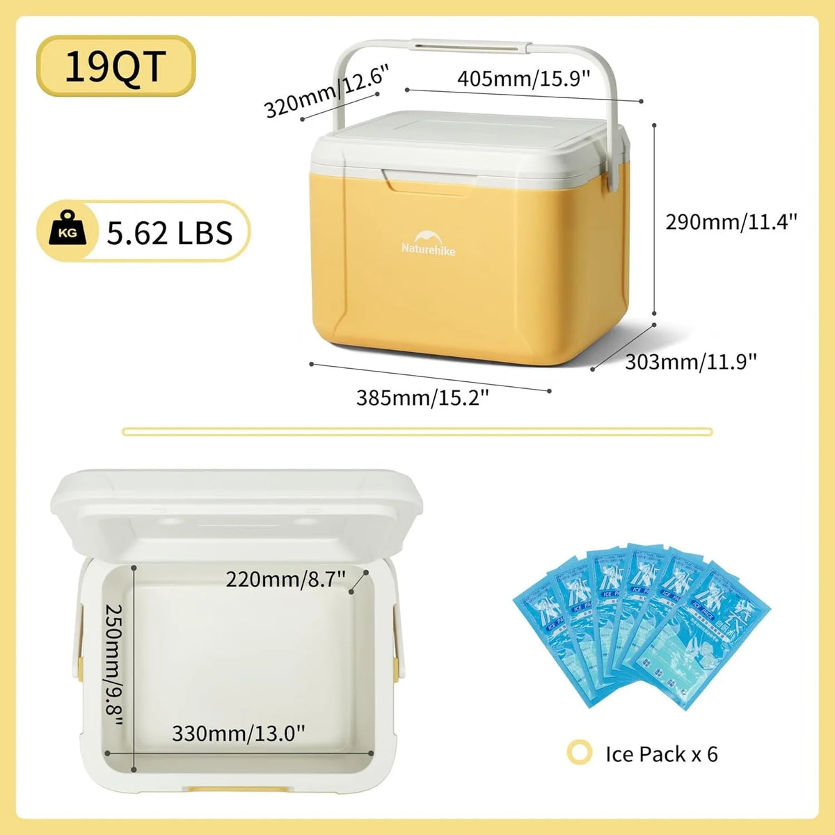 Naturehike Portable Insulated Cooler Box For Outdoor Picnics