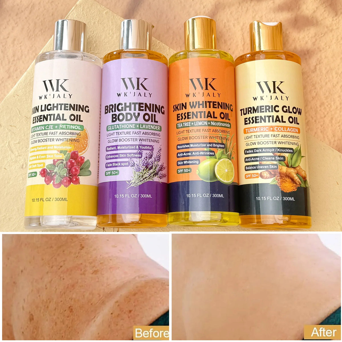 WK JALY Brightening Body Oil For Moisturized Smooth Looking Skin