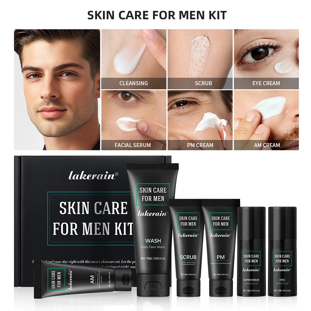 Ibcccndc Men's Deep Cleansing Skincare and Hydration Grooming Set