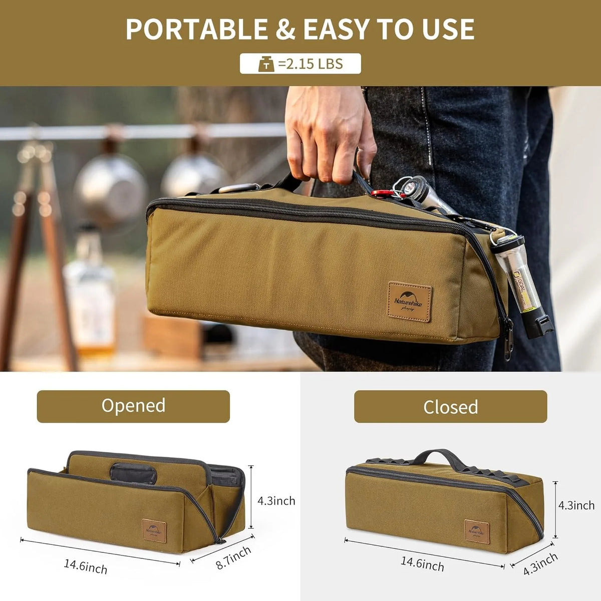Naturehike Multifunctional Camping Tool Storage Bag for Outdoor Use