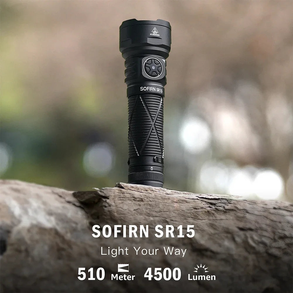 Sofirn SR15 Powerful Rechargeable LED Flashlight With USB C Charging