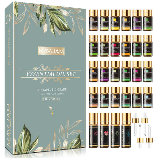 MAYJAM Pure Essential Oil Gift Set for Diffusers and Humidifiers
