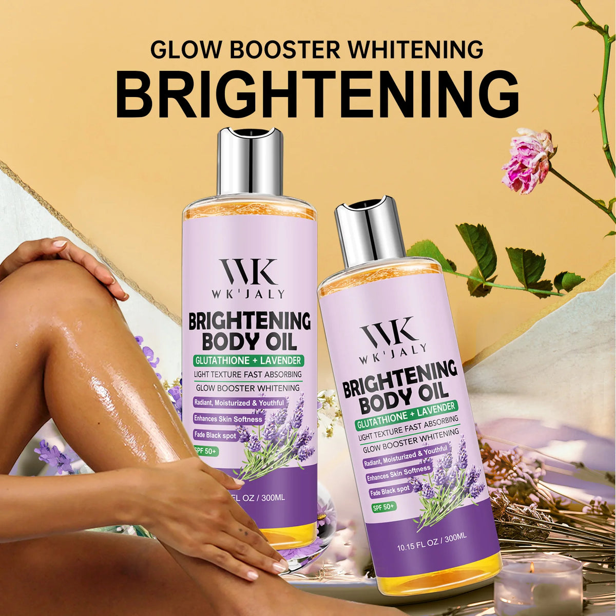 WK JALY Brightening Body Oil For Moisturized Smooth Looking Skin