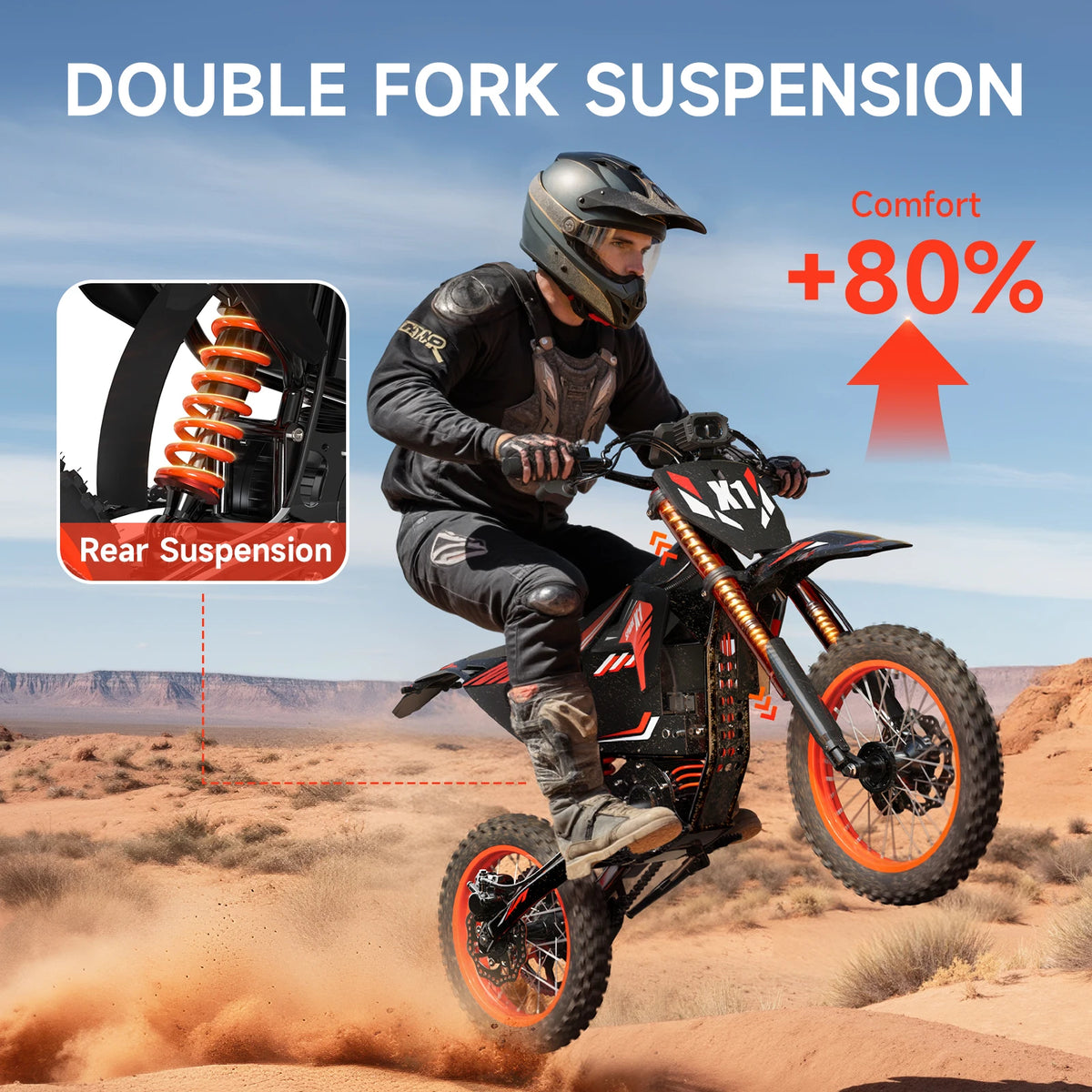 QRONGE X1 Spark Electric Dirt Bike With Hydraulic Brakes