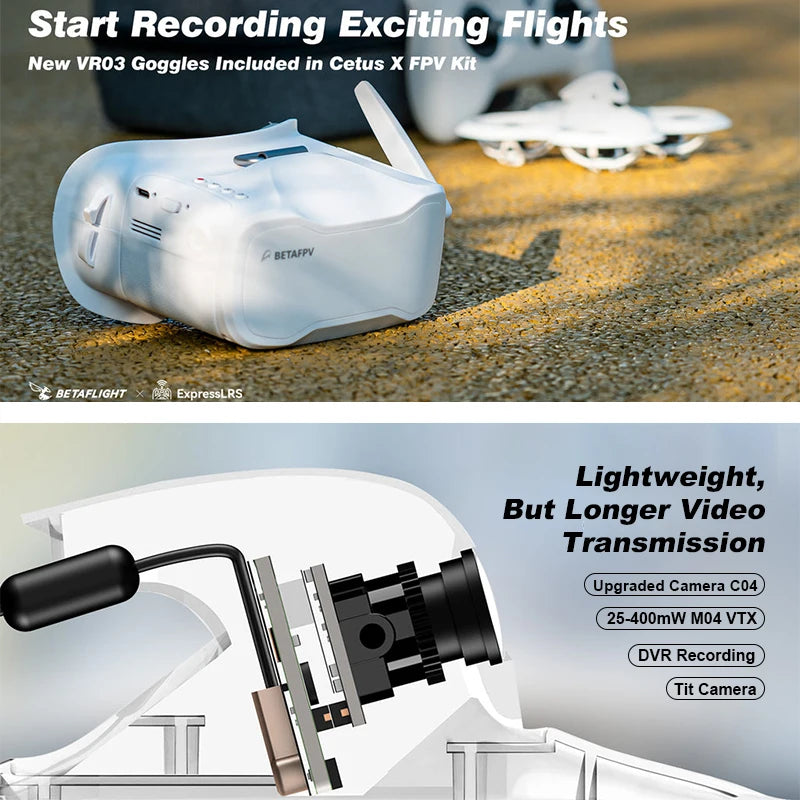 BetaFPV Cetus X FPV Drone Kit With Controller And Goggles