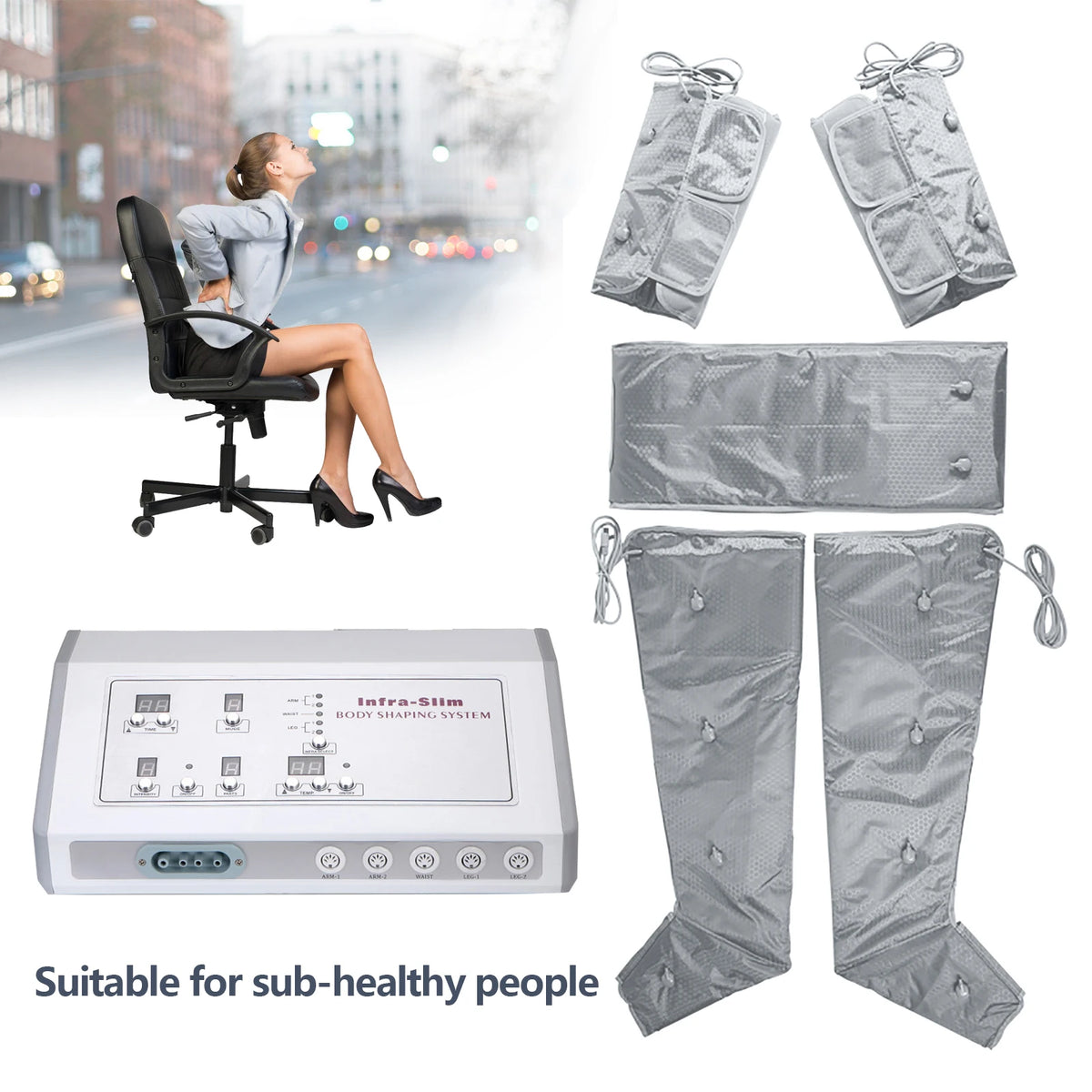 Air Pressure Heating Leg Massager For Circulation And Relaxation