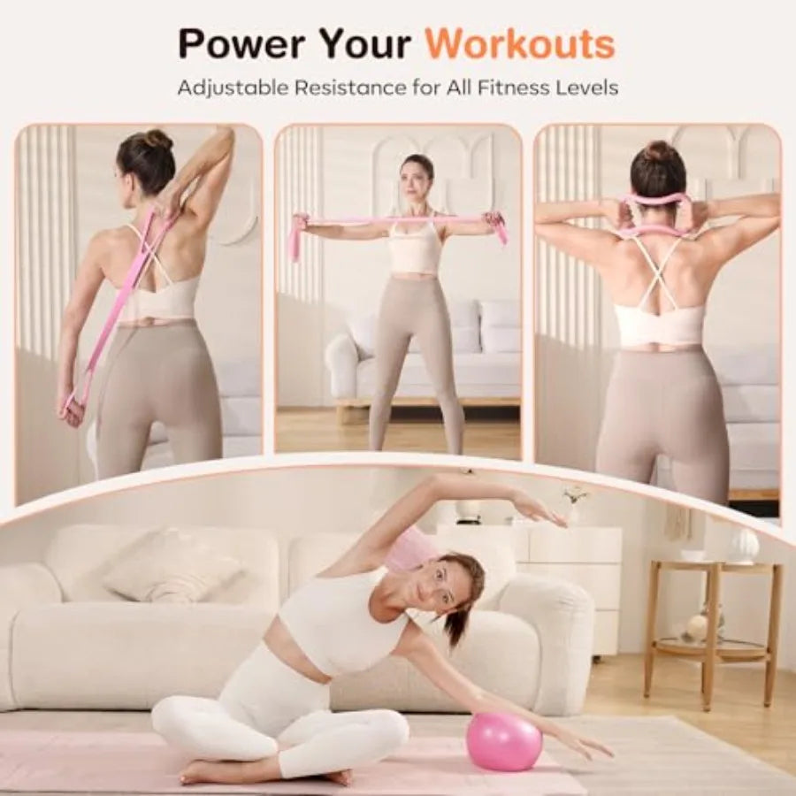 Pilates Kit With Mini Ball Yoga Rings And Resistance Bands