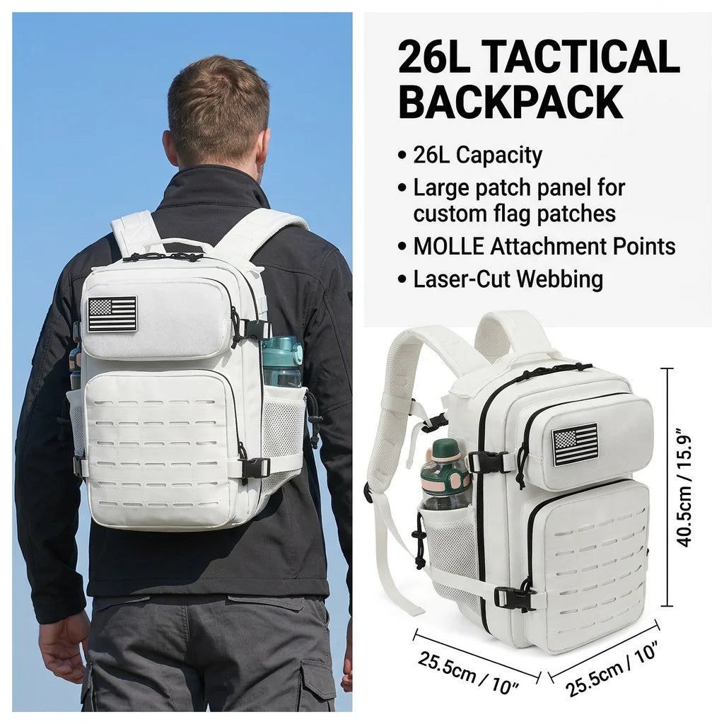 ReFire Gear Tactical MOLLE Hiking Backpack With Dual Cup Holders