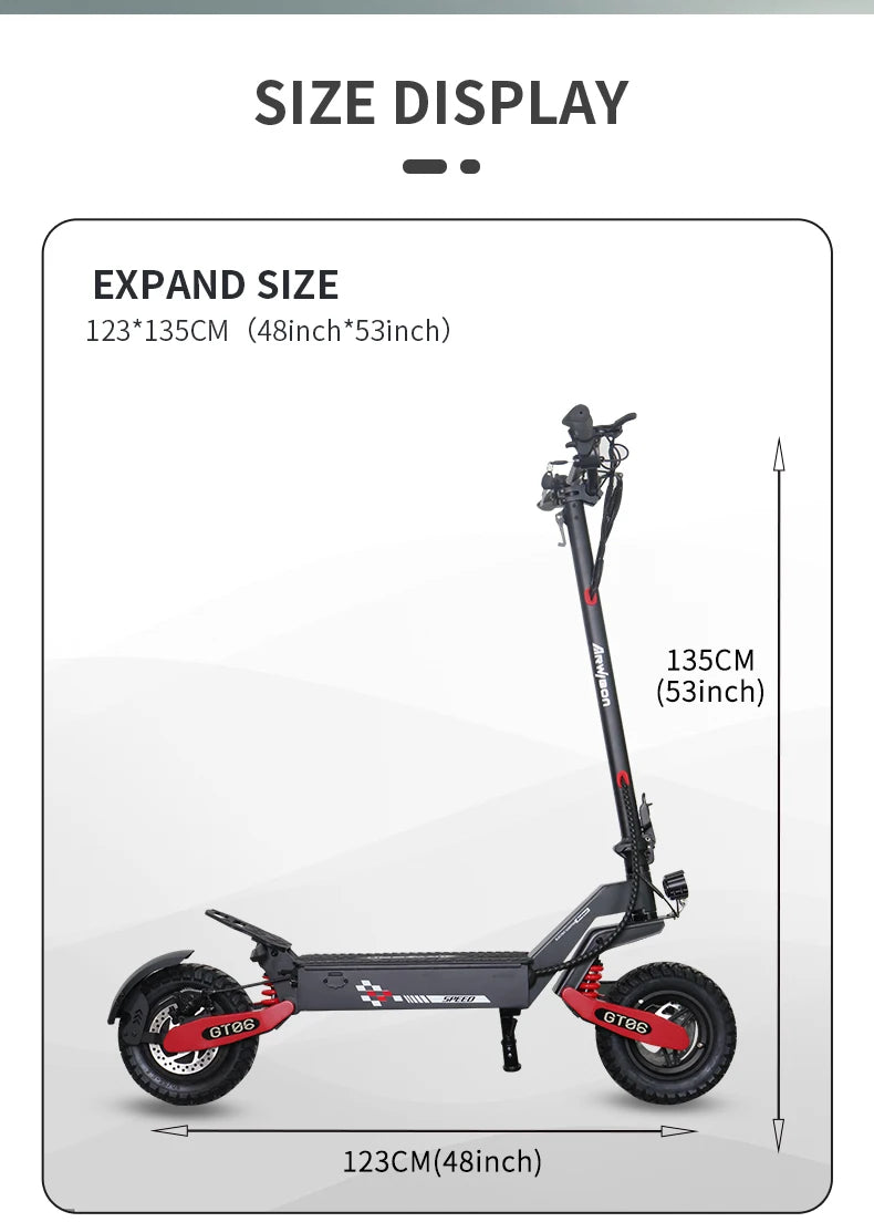 Arwibon 1200W Foldable Electric Scooter With Disc Brakes