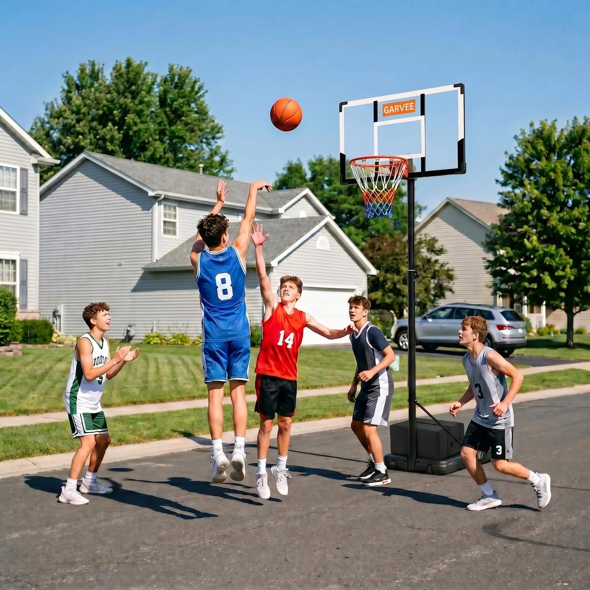 HiMISS Portable Adjustable Basketball Hoop For Indoor Outdoor Play